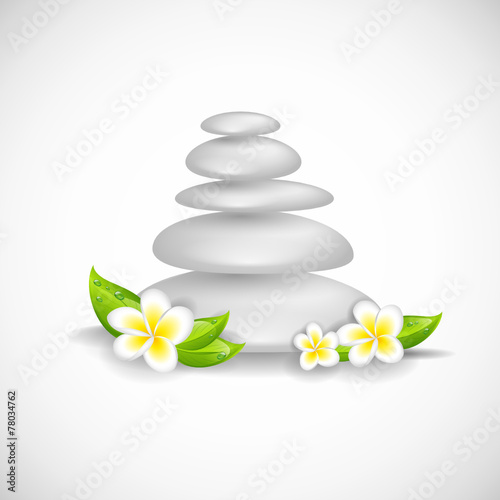 zen steine weiß
