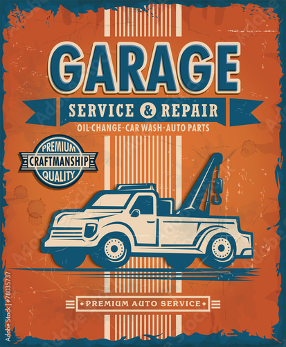 Vintage Garage poster design