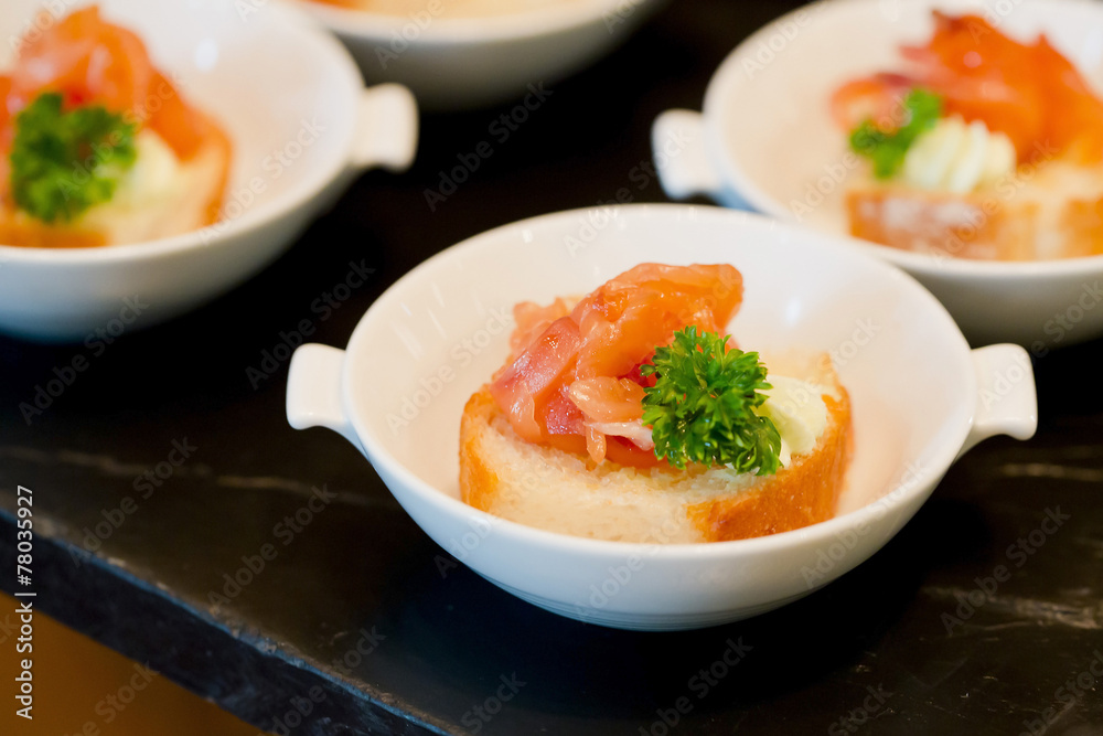 many servings of sweet tasty dessert on buffet many servings of sweet tasty dessert on buffet