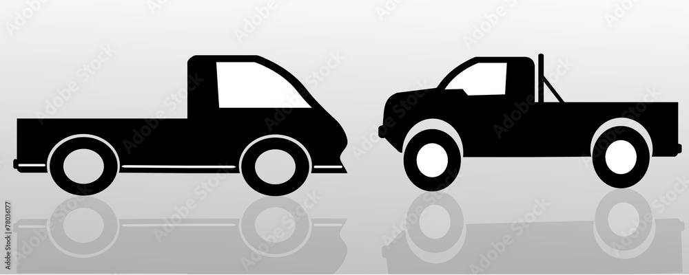 Vector silhouette of the car. Vector silhouette of the car.