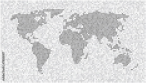 World map dots gray EPS 10