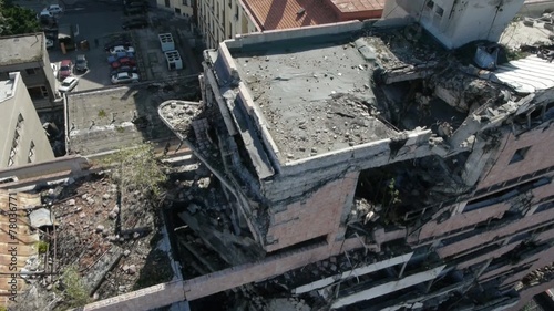 Serbian military headquarter bombed by NATO in 1999.