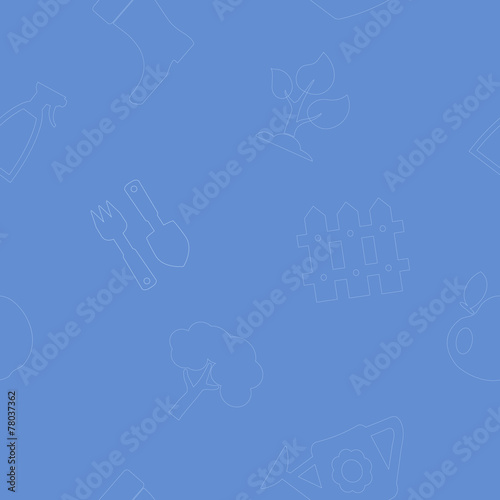 seamless background with icons of Horticulture
