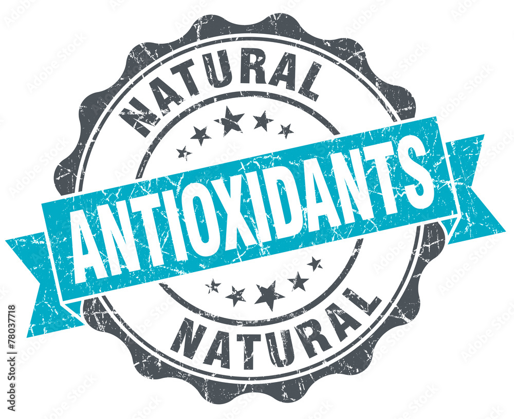 Obraz premium antioxidants vintage turquoise seal isolated on white