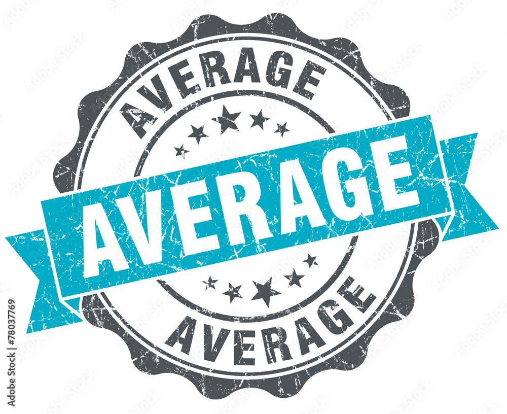 Obraz premium average vintage turquoise seal isolated on white
