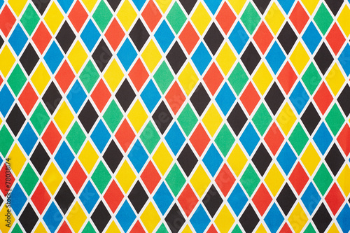 Harlequin colorful diamond pattern, texture background photo