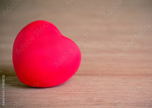 Heart of love in Valentine's day on wooden. © CasanoWa Stutio