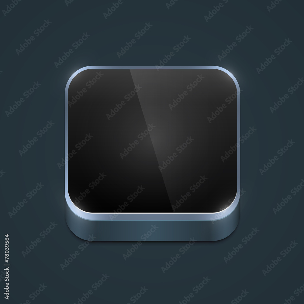 Button apps metal icon