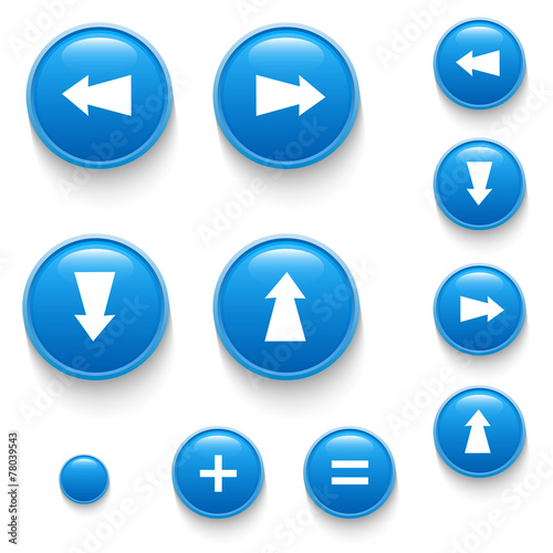 Free Download Directional buttons blue - GFXLoad