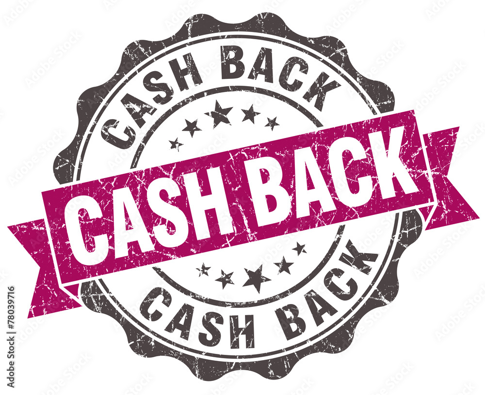 cash back grunge violet seal isolated on white cash back grunge violet seal isolated on white