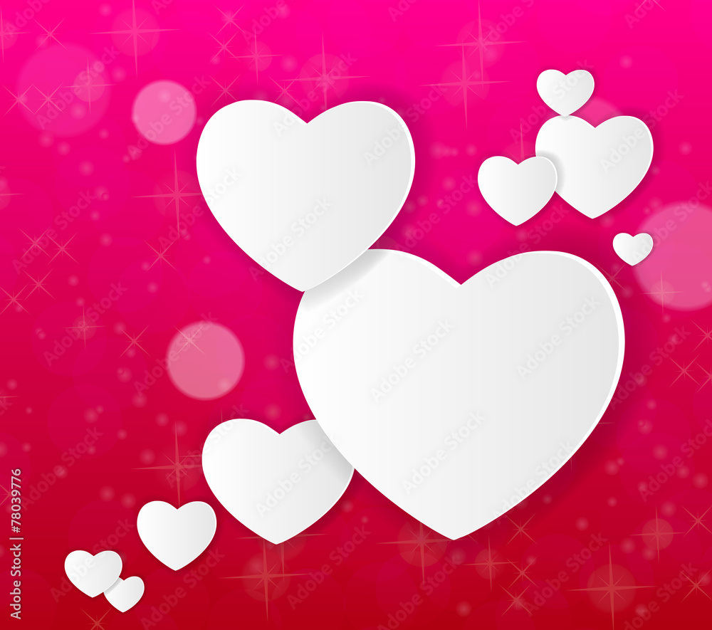 Happy Valentines Day Card. Vector Illustration