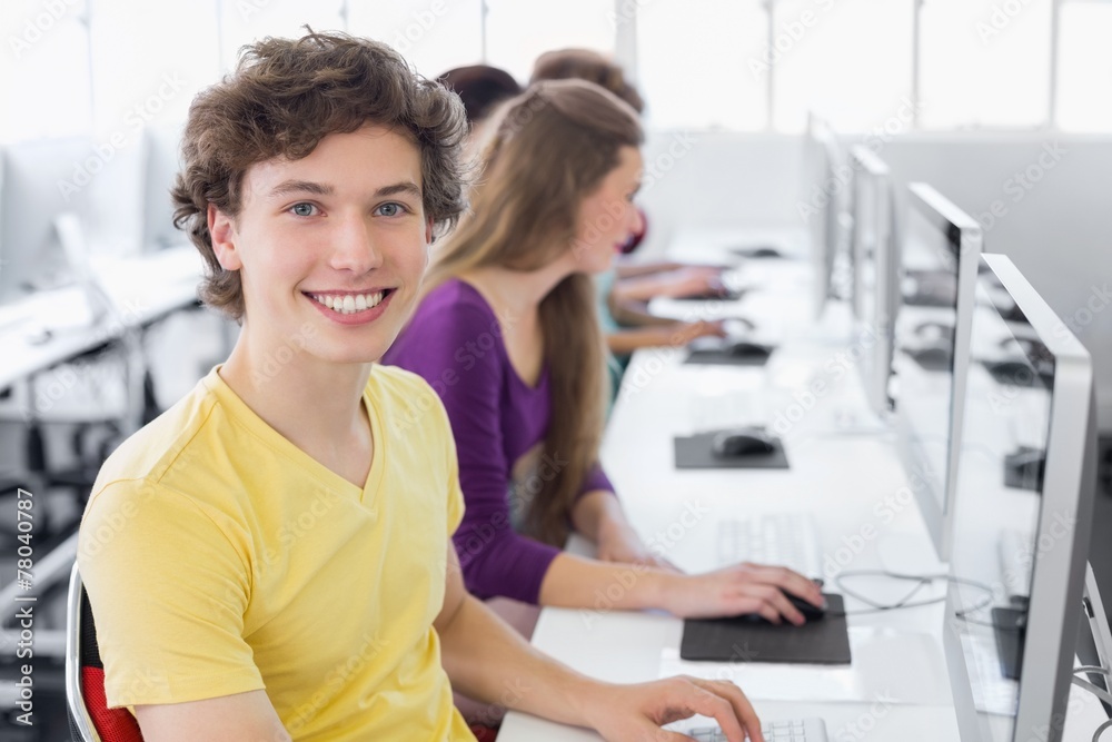 Students working in computer room Students working in computer room