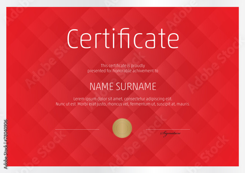 certificate, Diploma of completion, vector design template