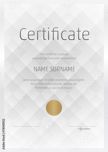 certificate, Diploma of completion, vector design template