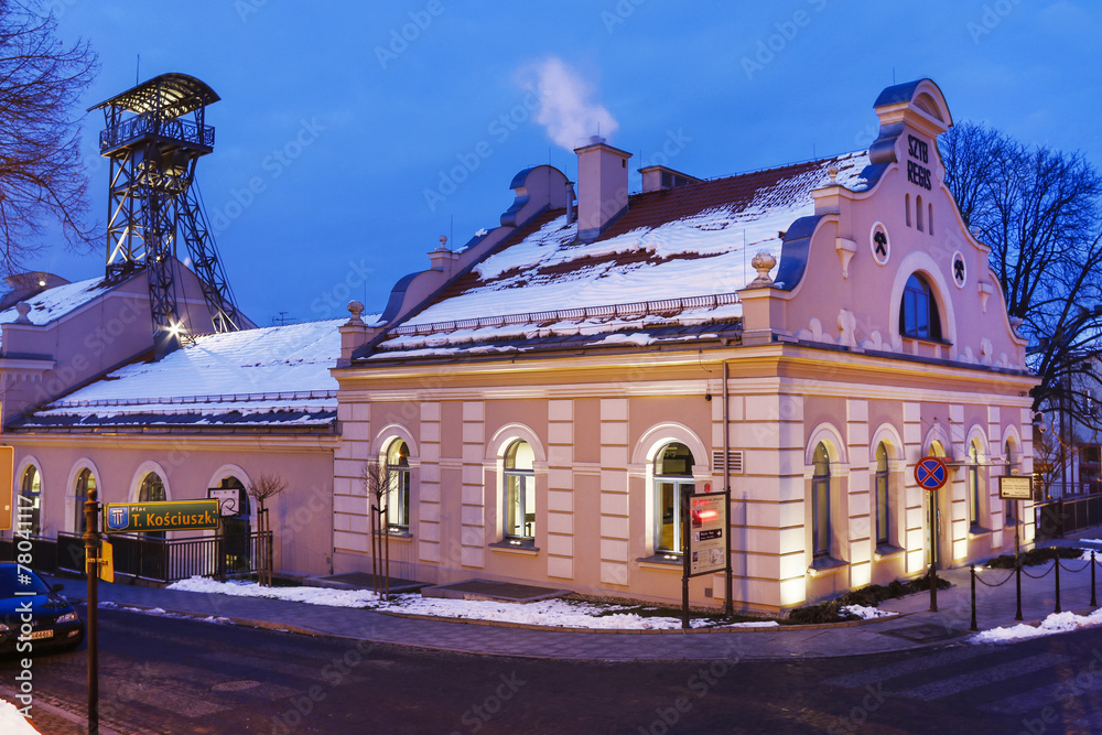 Salt Mine and the historic Regis Shaft, Wieliczka, Poland. - obrazy, fototapety, plakaty 
