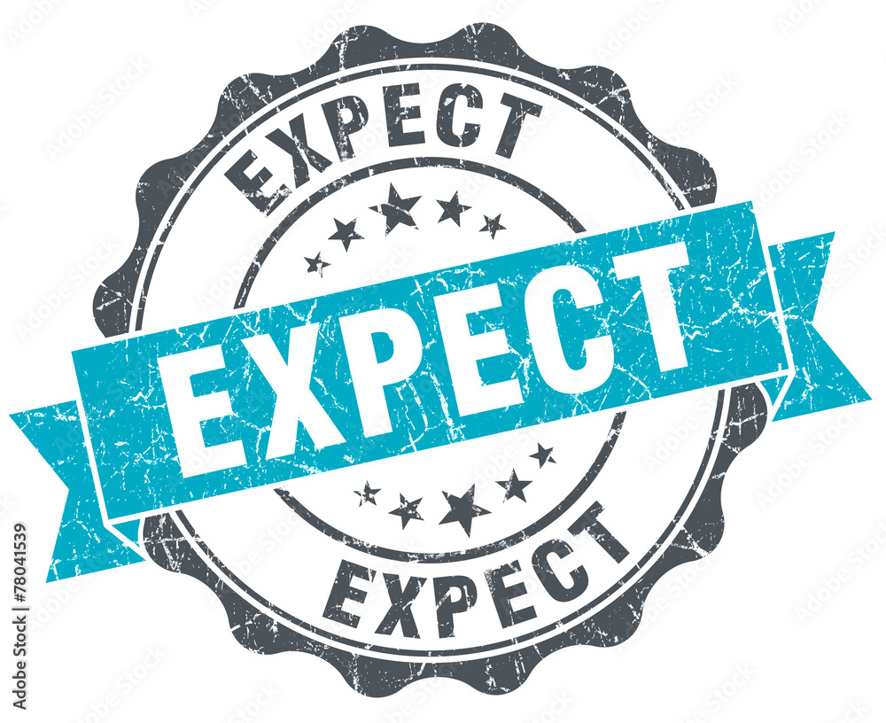 Fototapeta premium expect vintage turquoise seal isolated on white