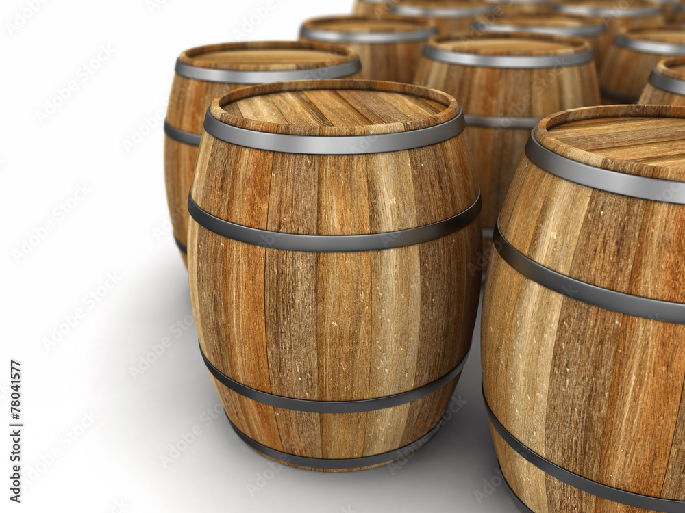 Fototapeta premium wine barrel (clipping path included)
