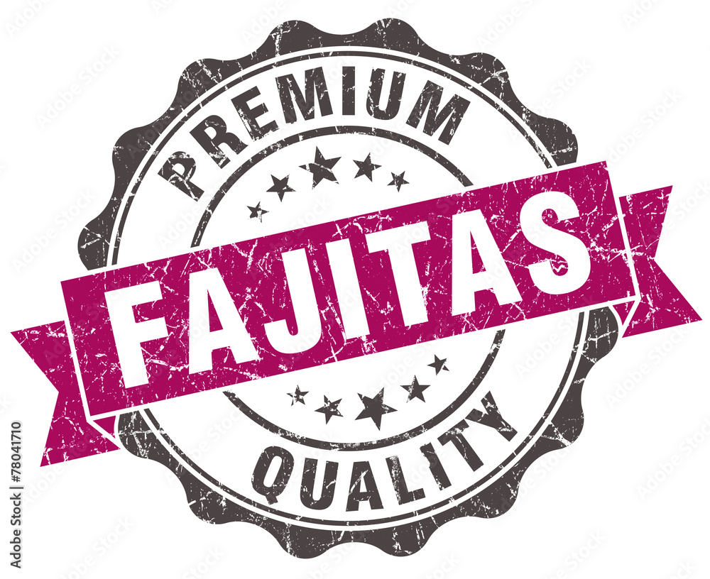 Fototapeta premium fajitas grunge violet seal isolated on white