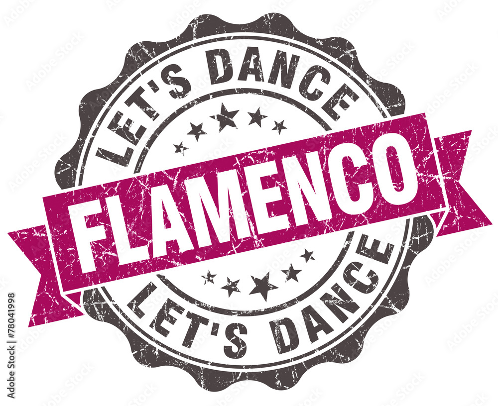 flamenco grunge violet seal isolated on white flamenco grunge violet seal isolated on white
