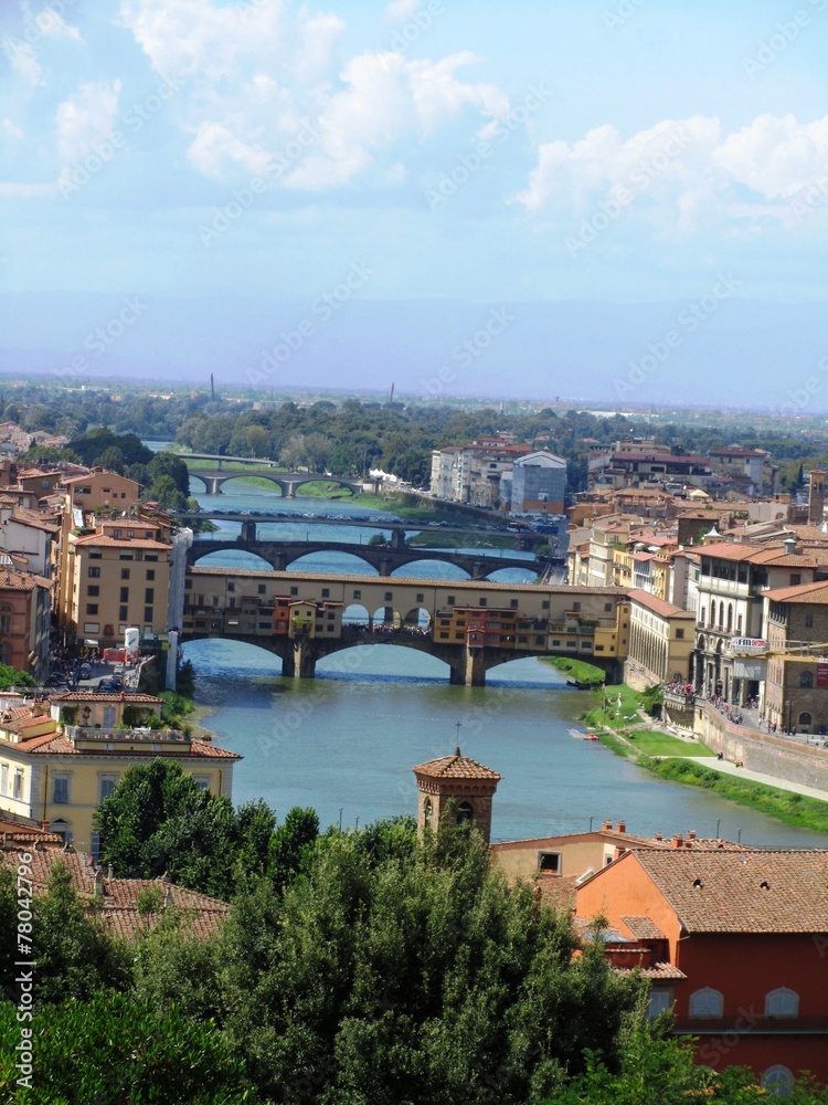 Blick vom Piazzale Michelangelo nach Florenz - Firenze - Italien