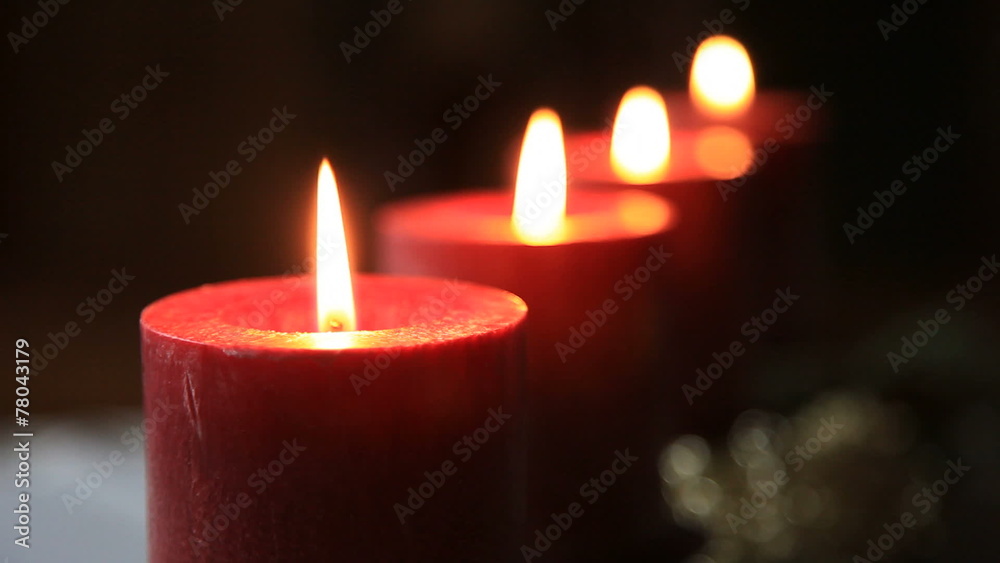 Candles burning on advent wreath Candles burning on advent wreath