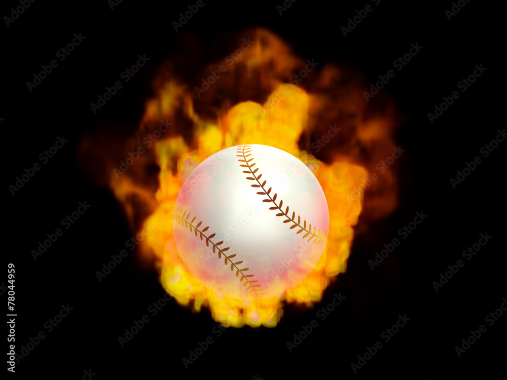 炎の野球ボール Stock イラスト Adobe Stock