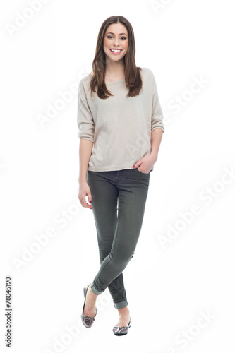 Attractive young woman standing photo