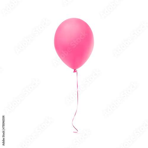 Pink balloon icon isolated on white background