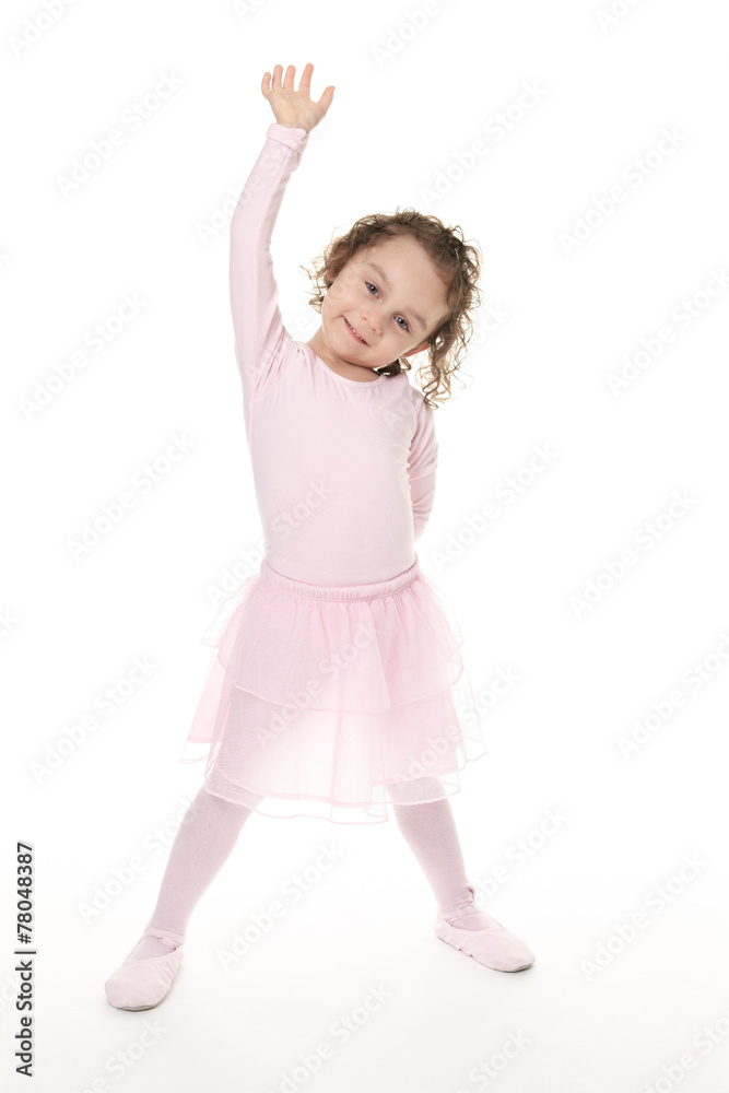 little girl balerina dancer isolated on white background little girl balerina dancer isolated on white background