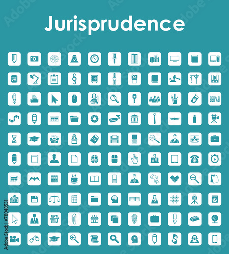 Set of jurisprudence simple icons