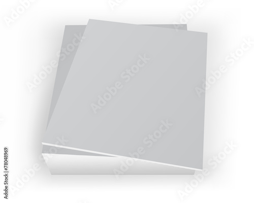 stack of mockup magazines with blan cover