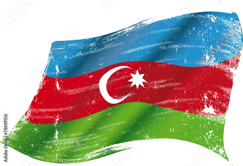 Azerbaijan grunge flag grunge flag photo