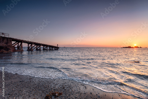 Sundown at Polpeor Cove