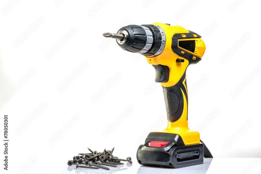 screwdriver with a suitcase on a white background screwdriver with a suitcase on a white background