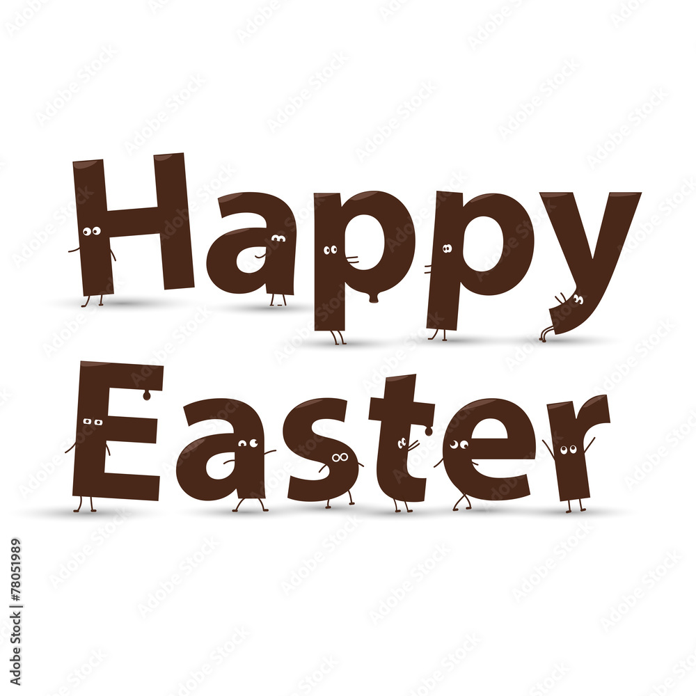 Happy easter design. Chocolate figures. Vector Happy easter design. Chocolate figures. Vector