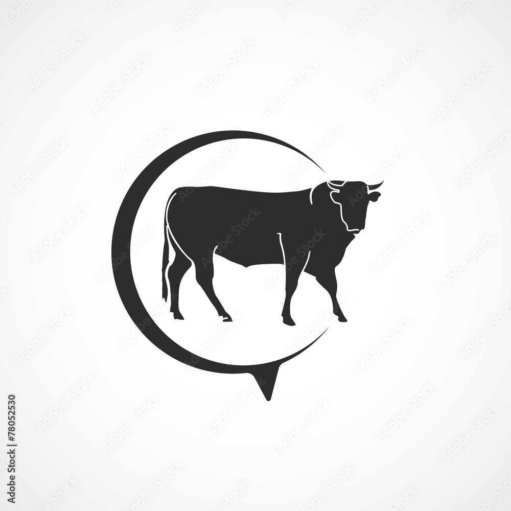 Obraz premium icône vache,boeuf
