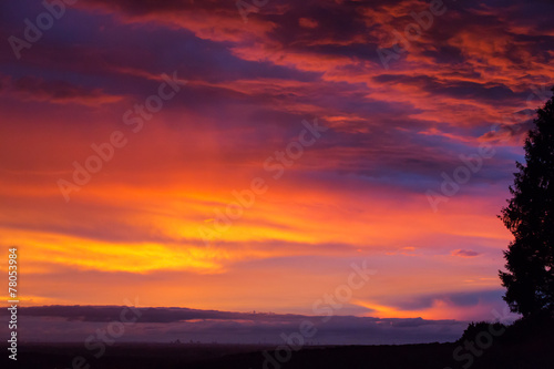 Wolkenhimmel Abends Koeln