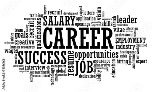 job career opportunity openings wordcloud  illustration