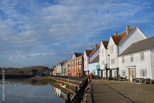 Canvas Print Waterfront Houses, Wivenhoe,Essex,UK