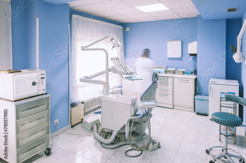 Dental Clinic Interior Working Boxes and Tools photo