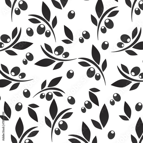 Olives vector pattern.