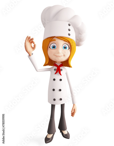 Chef character with best sign