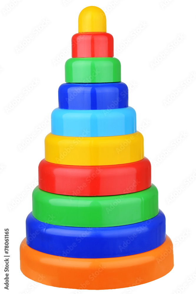 pyramid toy isolated on white background pyramid toy isolated on white background