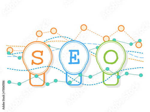 Concept of SEO Combined with Light Bulb and Graphs