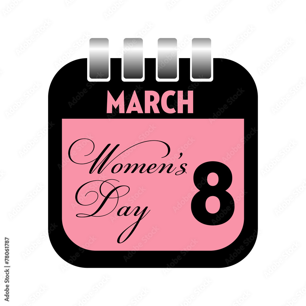 Naklejka premium Eight March calendar sheet