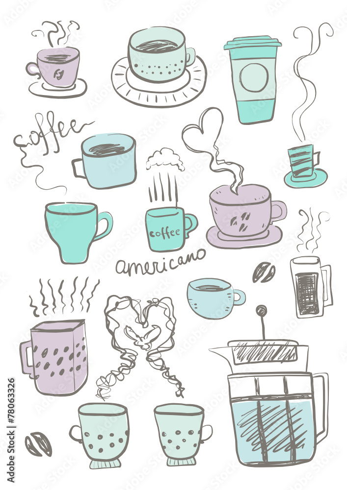 Coffee and tea sketches