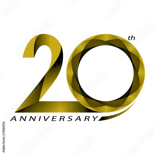 20 years Anniversary, concept vector