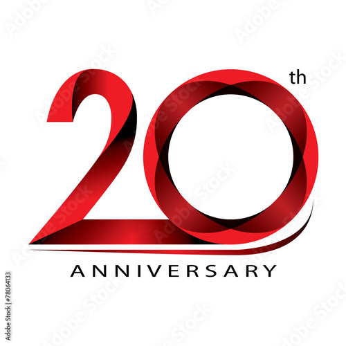 20 years Anniversary, concept vector