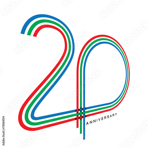 20 years Anniversary, concept vector