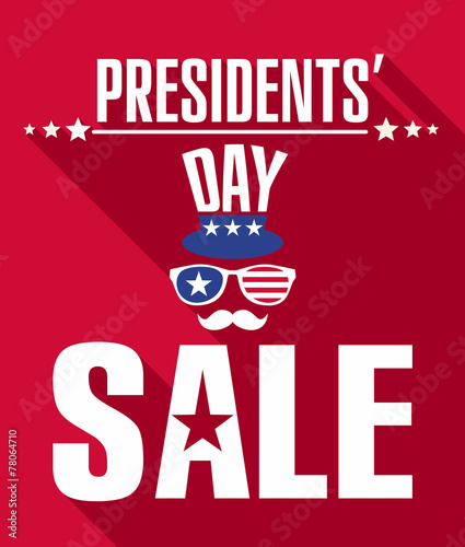 Presidents day retro background.